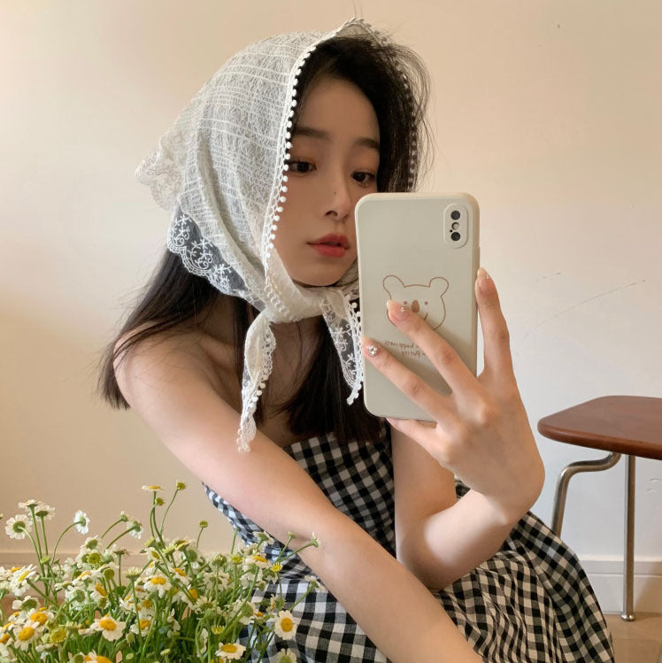 French Lace Hair Scarf