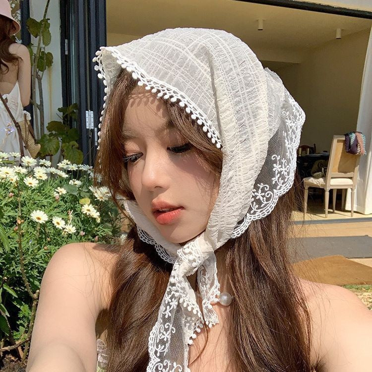 French Lace Hair Scarf
